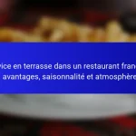 Service en terrasse dans un restaurant français : avantages, saisonnalité et atmosphère